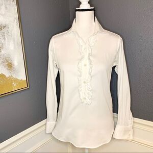 Nili Lotan collared ruffled button down tunic